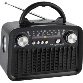 Radio portabil cu Bluetooth, USB, Lanterna, Aparat receptie unde radio FM AM SW, PX95B - Img 2
