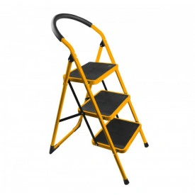 Scara din otel cu 3 trepte, 150 KG, Inaltime 70CM, Platforma 38x26cm, 690X470X1030 MM - Img 2