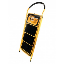 SCARA DIN OTEL Profesionala, Pliabila, 4 trepte late 38x26cm, max 150 KG - Img 4