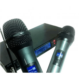 Set Microfoane fara fir wireless cu display WG-4000, Receiver UHF, Raza 100m - Img 4