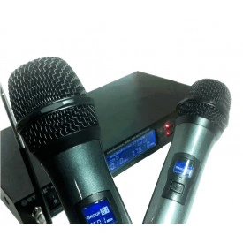 Set Microfoane fara fir wireless cu display WG-4000, Receiver UHF, Raza 100m - Img 4