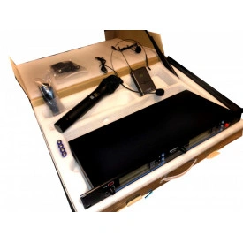 Set Microfon Wireless + Lavaliera Headset/Clema haina, Receiver cu display LCD, WVNGR WG-8833 - Img 3