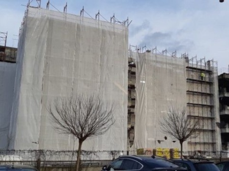 Plase protectie schela, 80%, 3 m x 50 m, Alb