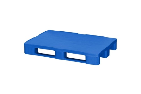 Palet igienic cu 3 tălpi longitudinale Euro, 1200 mm x 800 mm x 160 mm, Albastru - Img 2