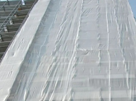 Plasă protecţie schelă, grad de umbrire 50%, 2 m x 50 m, Alb - Img 2