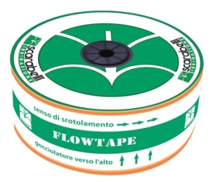Banda de picurare pentru irigare flow-tape, diametru 22mm, distanta intre picuratori 30 mm, lungime rola 1700m