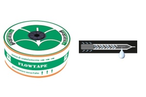 Banda de picurare pentru irigare flow-tape, diametru 22mm, distanta intre picuratori 30 mm, lungime rola 1700m - Img 2