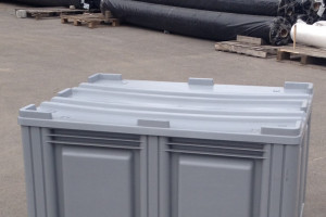 Capac boxpalet, 1000 mm x 1200 mm, Gri
