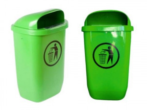 Cosuri de gunoi stradal, Verde, 50 l