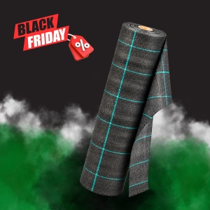 Agrotextil Antiburuieni, 2 m x 100 m, Negru | Black Friday