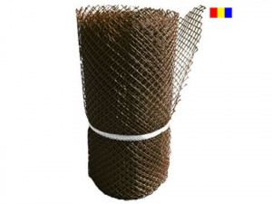 Grila de avertizare conducte de canalizare, 0.4 m x 25 m, Maro