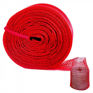 Manson protectie tip plasa, diametru 90 mm, lungime 30 m, Rosu