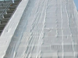 Plasă protecţie schelă, grad de umbrire 50%, 2 m x 50 m, Alb - Img 2