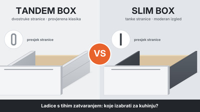 KAV tandem box ili KAV slim box: koje ladice izabrati za kuhinju?