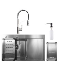 Čelični sudoper VALTERRA sa ocjedom INOX + tuš slavina MONA
