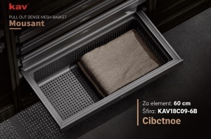 Izvlačna perforirana korpa za ormar, za element 60 cm KAV18C09-6B