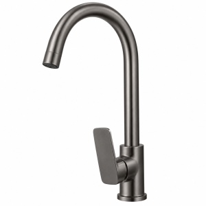 Kuhinjska slavina Valterra lučna gun metal brušena