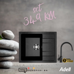 Granitni sudoper Ulgran U607 i Adell slavina RONDO SET - Img 1