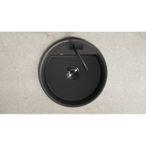 Okrugli granitni sudoper Valterra Mina fi510mm boja crna mat - Img 2