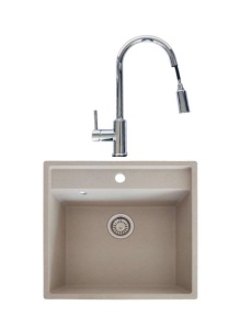 Granitni sudoper VALTERRA Selena + Tuš slavina CAMI INOX
