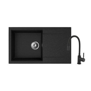 Set: Sudoper Ulgran U507 u kombinaciji sa flex full black slavinom
