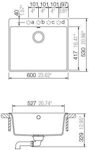 Granitni sudoper SCHOCK GEMO N100 Nero crna - Img 2