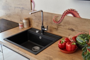 Granitni sudoper SCHOCK NEMO N-100 boja Nero crna mat - Img 4