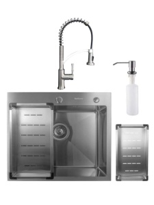 SET: Čelični sudoper VALTERRA I tuš inox slavina MONA