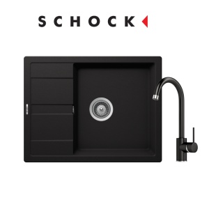Set Sudoper Schock Ronda D-100L Nero + crna lučna slavina