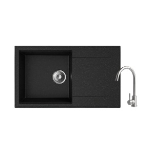 Set: Sudoper Ulgran U507 u kombinaciji sa lučnom inox slavinom