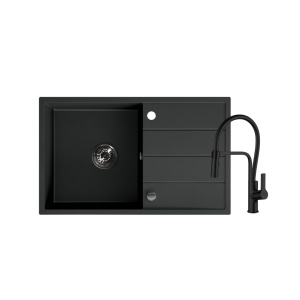 Set Valterra Lyon 78x48 granit crni + Andra Total Black slavina