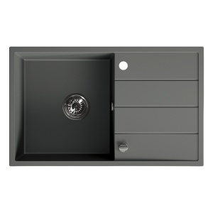 Valterra Lyon 78x48 granitni sudoper s ocjeđivačem, tamno siva