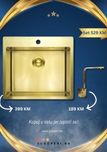 sudoper i slavina boja zlata