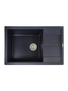 Granitni sudoper Evelina U602 boja granit crna 77x50x20cm - Img 2