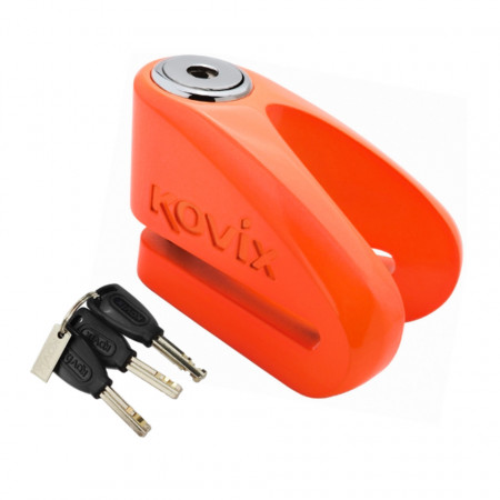 Antifurt moto blocator disc de frana KOVIX KVC/Z1, culoare portocalie