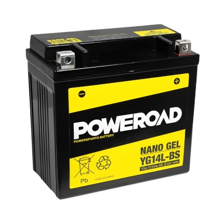 Baterie moto GEL POWEROAD YG14L-A2 12V-14Ah (echivalent YUASA YB14L-A2)