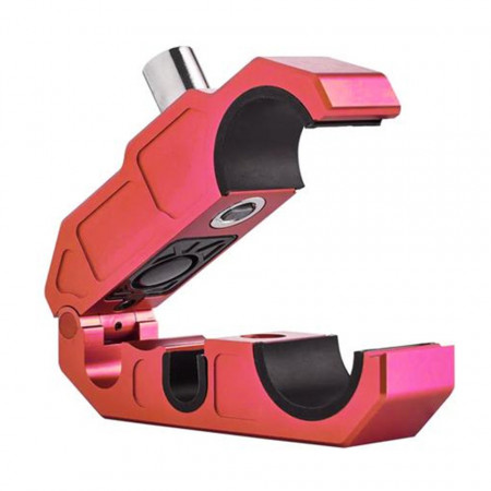 Antifurt moto ghidon cu blocarea franei KOVIX, cu alarma 120 dB, culoare rosie