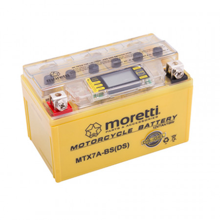 Baterie moto GEL MORETTI MTX7A-BS 12V-7Ah cu display digital