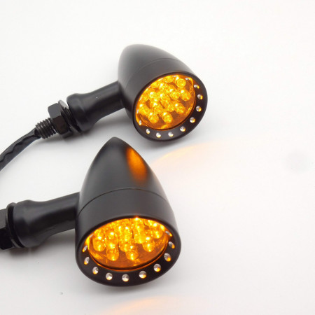 Semnalizatoare moto LED tip BM3030A, culoare neagra, set 2 bucati