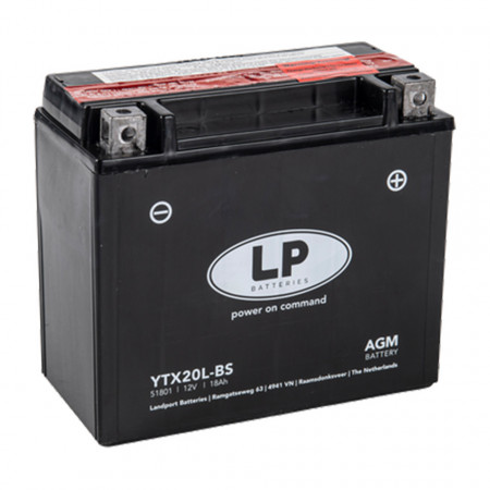 Baterie moto AGM LANDPORT YTX20L-BS 12V-18Ah