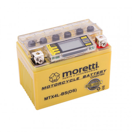 Baterie moto AGM MORETTI MTX4L-BS 12V-4Ah cu display digital