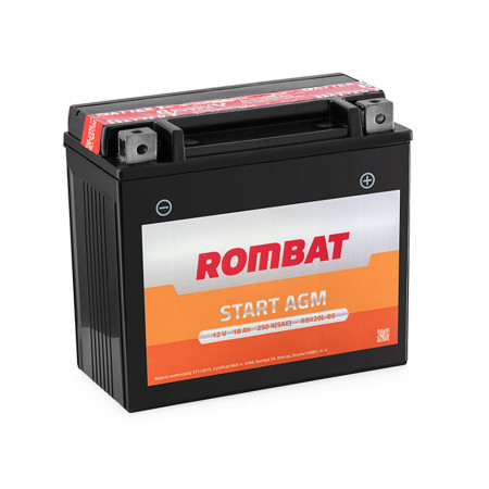 Baterie moto AGM ROMBAT RBX20L-BS, 12V-18Ah