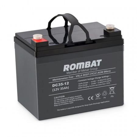 Baterie Deep Cycle GEL ROMBAT DCG 35-12(12V, 35Ah) pentru triciclu rotile