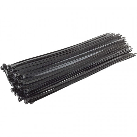Coliere de strangere din plastic tip soricei 3 x 150 mm, set 100 bucati, negre