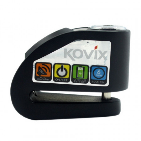 Antifurt moto blocator disc de frana cu alarma KOVIX KD6, culoare neagra