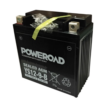 Baterie moto AGM POWEROAD YS12-9-B (12V-14Ah)(echivalent YUASA 12N9-B)