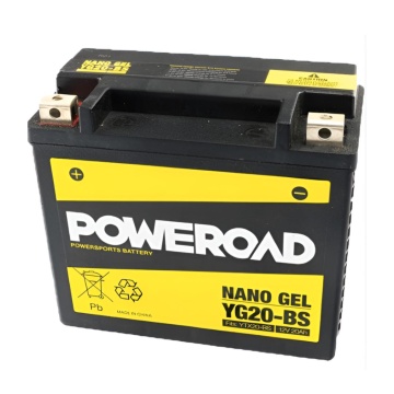 Baterie moto GEL POWEROAD YG20-BS (cod YUASA YTX20-BS), 12V-20Ah