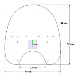 Parbriz universal TOURING-CHOPPER 52 cm - Img 4