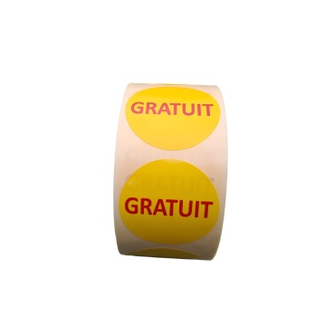Rola 1000 bucati etichete autoadezive "Gratuit" - Img 2