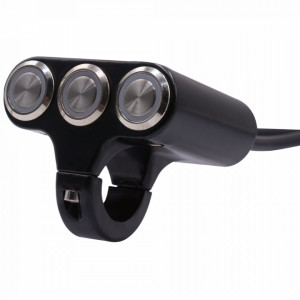 Intrerupator moto cu 3 butoane push (2 cu retinere si unul fara retinere) - Img 6
